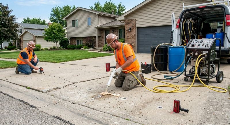 Sunken Driveway Lifting in Columbus, OH